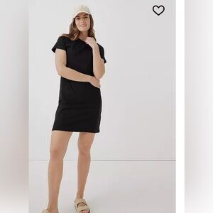 Pact 100% Cotton Tshirt Dress. Black. Size small